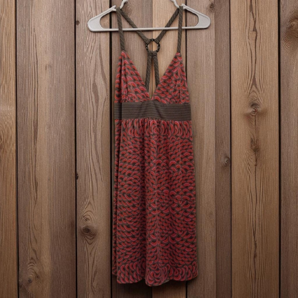 Trina Turk Pink and Brown Patterned Dress